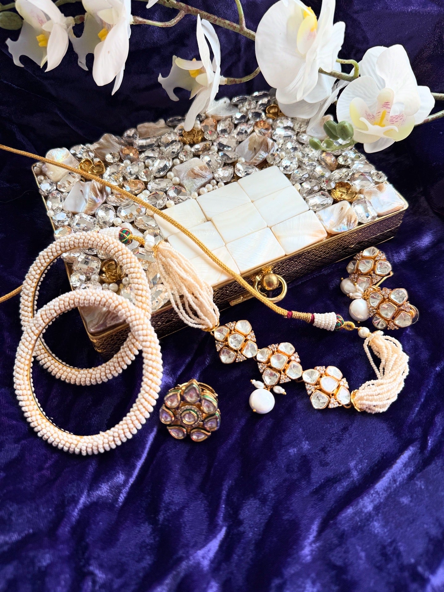 Diamond Diva MOP Clutch