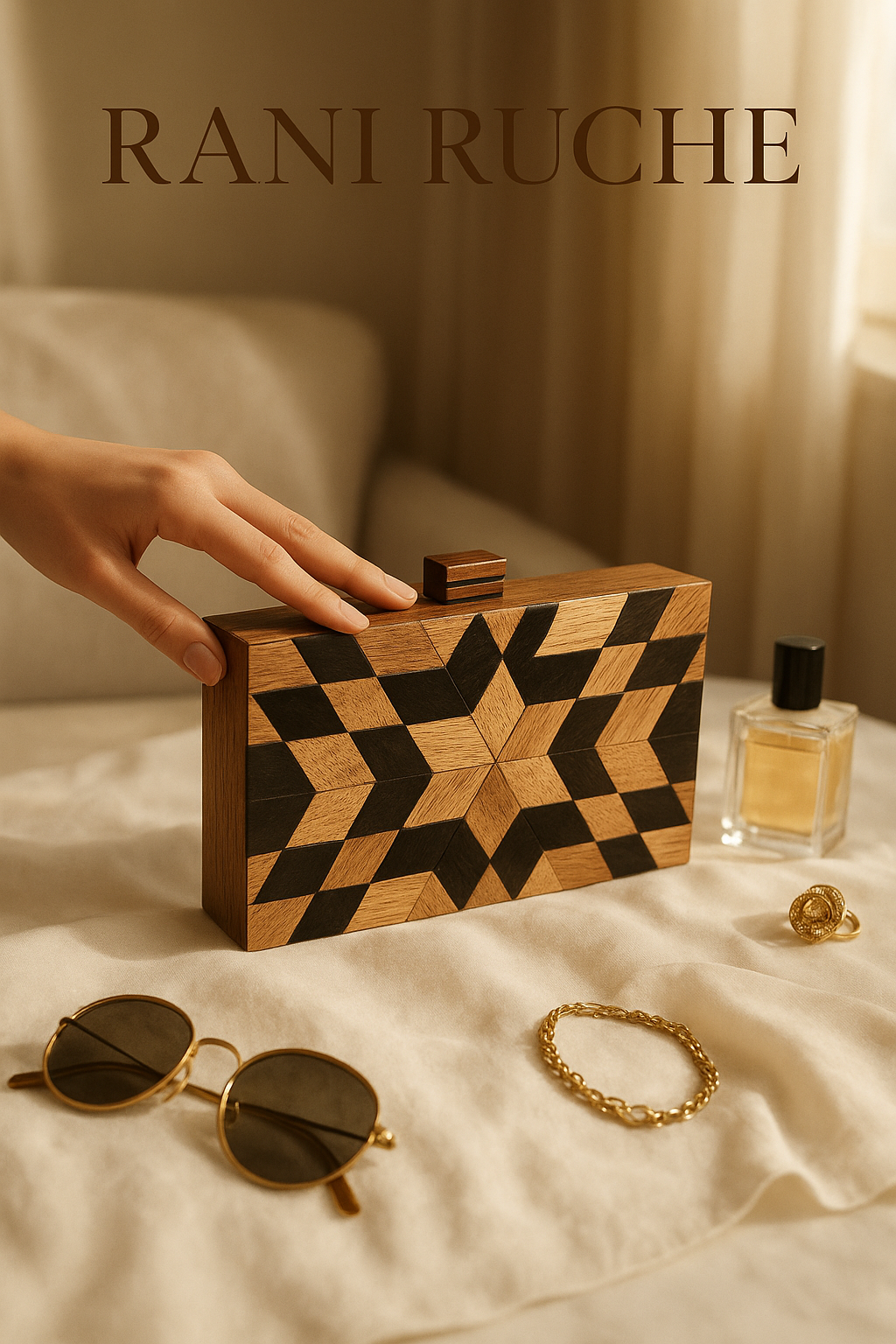 Tessera Wooden Clutch