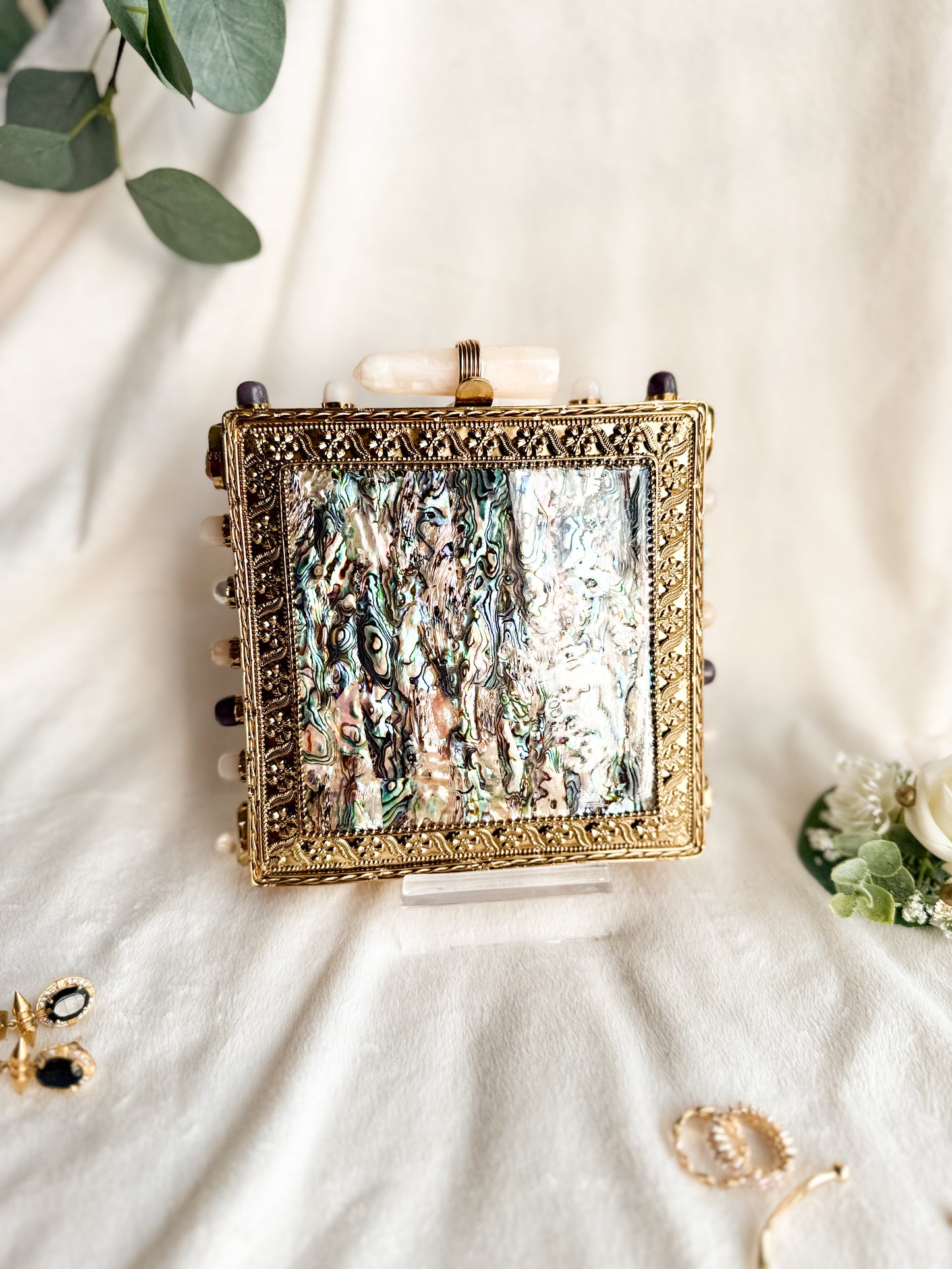 Precious MOP Square Clutch