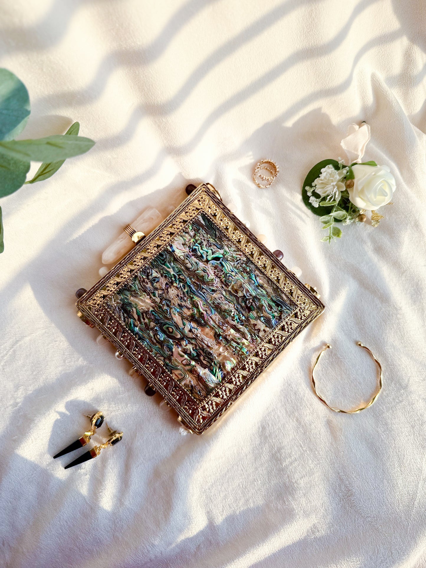 Precious MOP Square Clutch