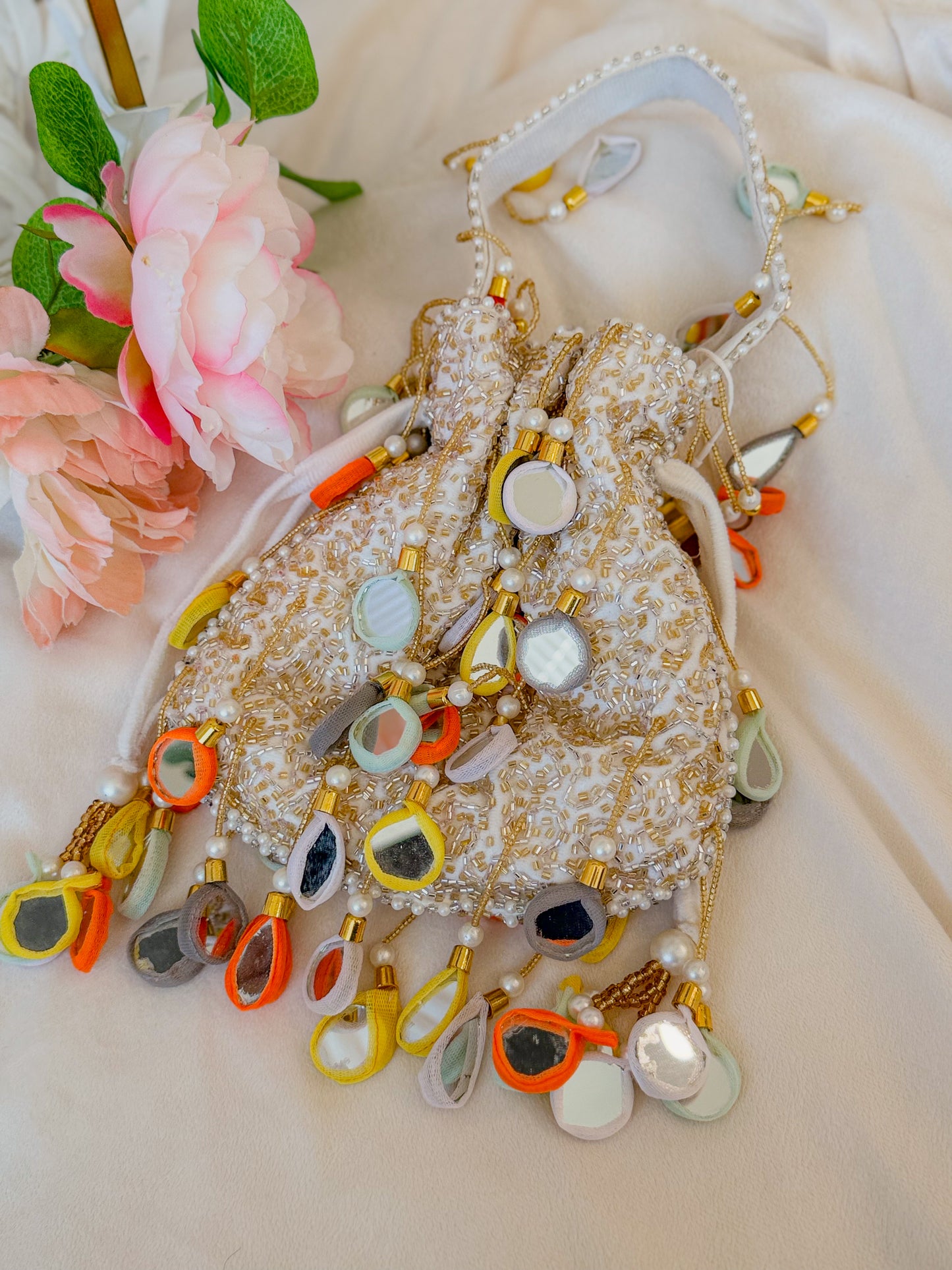 Pastel Mirror Potli Bag