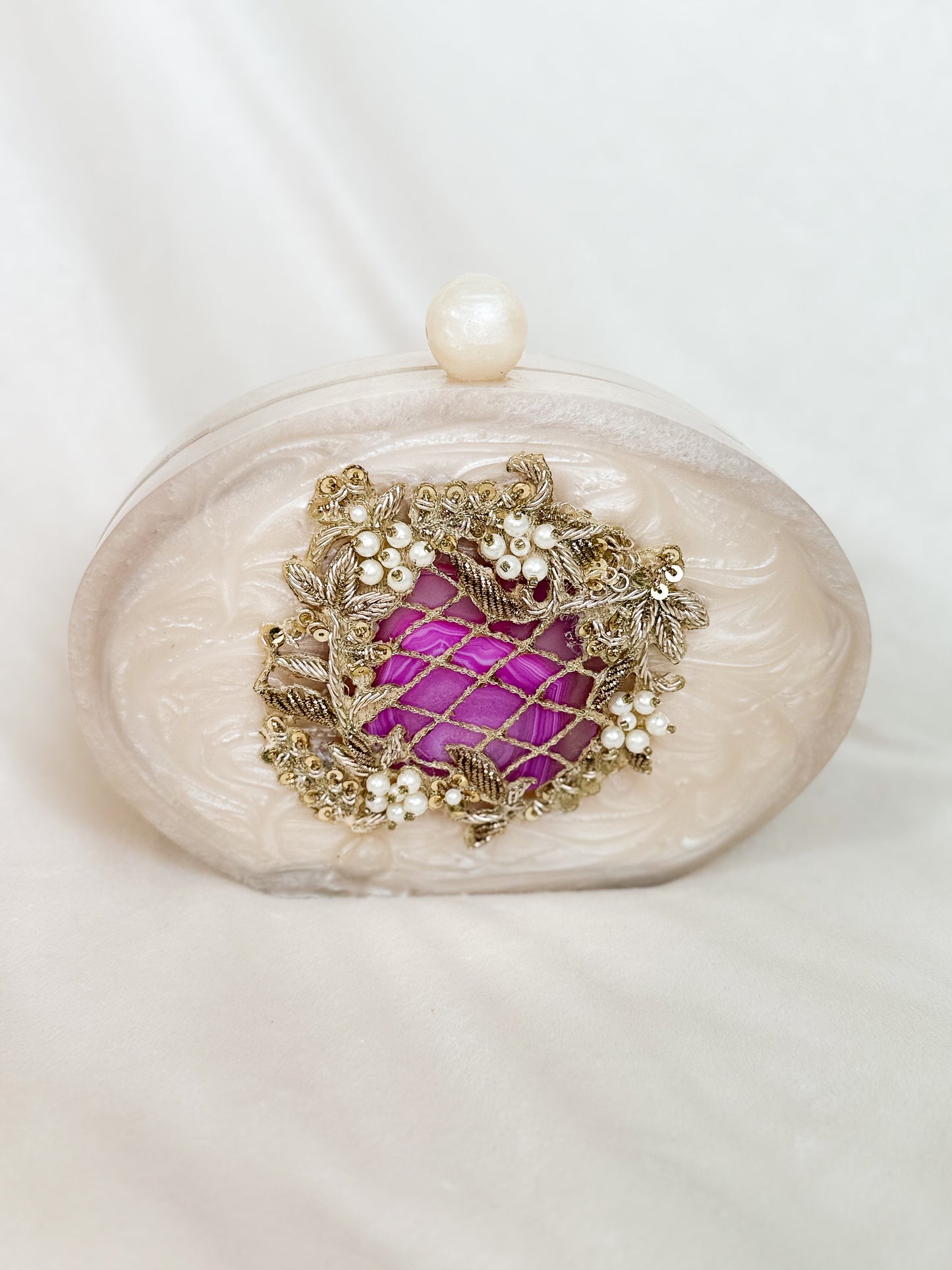 Oval Resin Clutch