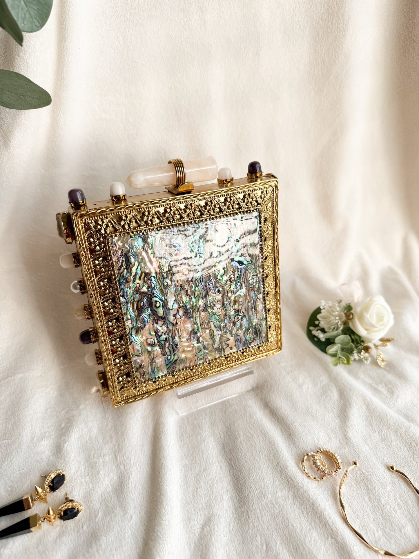 Precious MOP Square Clutch